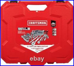 105 Piece Mechanics Tool Set SAE Metric Sockets