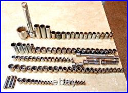109 pcs. Craftsman Sockets/Ext Mixed 3/4-1/2-3/8-1/4 dr Metric SAE USA
