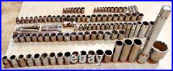 109 pcs. Craftsman Sockets/Ext Mixed 3/4-1/2-3/8-1/4 dr Metric SAE USA
