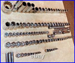 109 pcs. Craftsman Sockets/Ext Mixed 3/4-1/2-3/8-1/4 dr Metric SAE USA