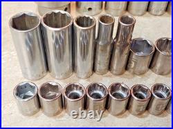 109 pcs. Craftsman Sockets/Ext Mixed 3/4-1/2-3/8-1/4 dr Metric SAE USA