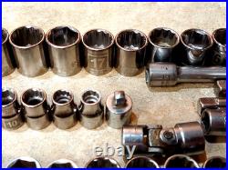 109 pcs. Craftsman Sockets/Ext Mixed 3/4-1/2-3/8-1/4 dr Metric SAE USA