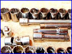 109 pcs. Craftsman Sockets/Ext Mixed 3/4-1/2-3/8-1/4 dr Metric SAE USA