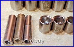 109 pcs. Craftsman Sockets/Ext Mixed 3/4-1/2-3/8-1/4 dr Metric SAE USA