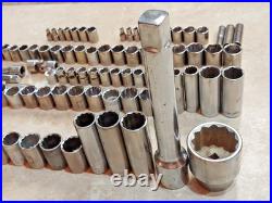 109 pcs. Craftsman Sockets/Ext Mixed 3/4-1/2-3/8-1/4 dr Metric SAE USA