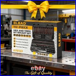 112-Piece Torx Allen Bit Socket Set with Ratchet