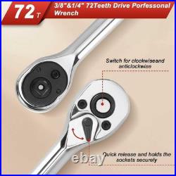 117-Piece Socket Ratchet Wrench Set with Storage Case Free USA Shipping