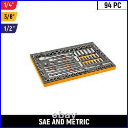 120XP 1/4 In, 3/8 In, 1/2 In. Drive Standard and Deep Sae/Metric Mechanics Too