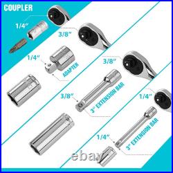 121-Piece Mechanics Tool Kits, Include Sae/Metric Sockets Set, 72-Tooth Drive R