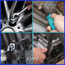 121-Piece Mechanics Tool Kits, Include Sae/Metric Sockets Set, 72-Tooth Drive R