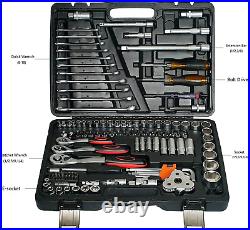 121 Piece Socket Wrench Standard (Sae) and Metric 1/4, 3/8 and 1/2 Drive Socket