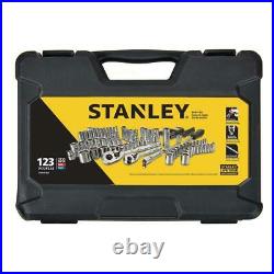 123 Piece Socket Ratchet Tools Set Metric 1/4 3/8 Drive SAE Repair Stanley