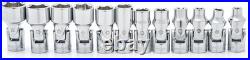 12 Pc. 1/4 Drive Flex Socket Set Metric