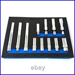 12 Pc 3/8 Drive Magnetic Spark Plug Socket Set SAE Metric Swivel Deep