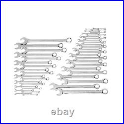 12-Point Sae/Metric Long Pattern Combination Wrench Set (44-Piece)