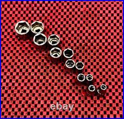 12 Snap On 1/4 Drive Metric Sockets 5mm 15mm 6 Point Tmm USA Made