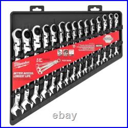 144-Position Flex-Head Ratcheting Combination Wrench Set SAE and METRIC
