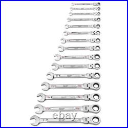 144-Position Flex-Head Ratcheting Combination Wrench Set SAE and METRIC