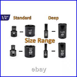 149-Piece Impact Socket Set, Standard & Deep, Sae/Metric, 6-Point