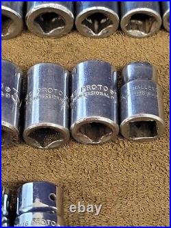 15 Proto 1/2 Drive Hex Deep Well Socket 5336 1-1/8 3/4 11/16 5/8 17mm Sae USA