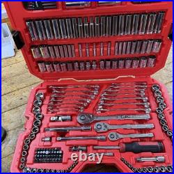 189 PIECE Craftsman SAE/Metric Steel Chrome Mechanics Tool Set with Case Mint 189 PIECE Craftsman SAE/Metric Steel Chrome Mechanics Tool Set with Case Mint