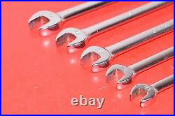 1967 Snap-On 5pc 3/8 5/8 SAE Open End Flare Nut Flank Drive Line Wrench Set
