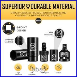 1/2 Drive Impact Socket Set, 72 Piece Standard SAE (5/16-1-1/4) & Metric