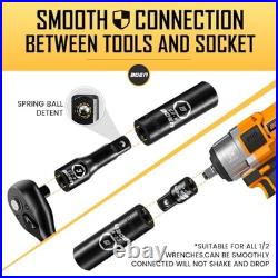 1/2 Drive Impact Socket Set, 72 Piece Standard SAE (5/16-1-1/4) & Metric