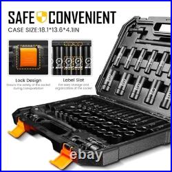 1/2 Drive Impact Socket Set, 72 Piece Standard SAE (5/16-1-1/4) & Metric