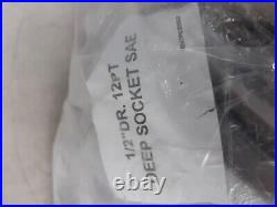 1/2 Drive Metric SAE Deep 12pt Socket Sets 22pcs