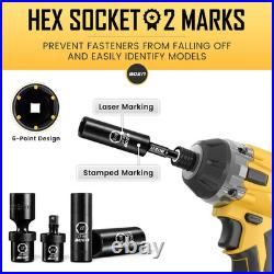 1/4 Drive Impact Socket Set, 72-Piece Standard SAE (3/16-9/16 Inch) and Metric