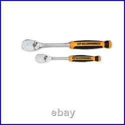 1/4 In. And 3/8 In. Drive 6-Point Standard & Deep Sae/Metric 90-Tooth Ratchet an