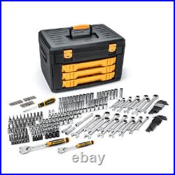 1/4 In and 3/8 In Drive 90-Tooth Standard and Deep Sae/Metric Mechanics Tool Set