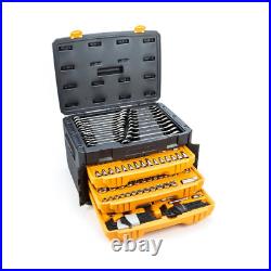 1/4 In and 3/8 In Drive 90-Tooth Standard and Deep Sae/Metric Mechanics Tool Set