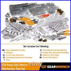 1/4 in, 3/8 in. And 1/2 in. Drive Master Mechanics Tool Set (579-Piece)