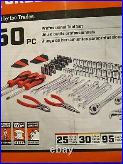 1/4 in. 3/8 in Drive General Purpose Professional Tool Set Garage Shop 150 Piece