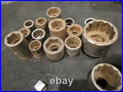 1 and 3/4 drive USA other SAE Metric 21pc lot Adapter 7/8 2 3/8 incomplete