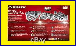 200-Piece Husky 1/4 3/8 1/2 6 & 12-Point Standard Deep SAE Metric Socket Set