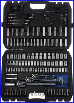 201-Piece Mechanics Socket Tool Set SAE Metric with Case for Automotive Repair