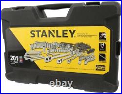 201 Piece Socket Ratchet Tools Set Metric Mechanics Drive SAE Repair Stanley