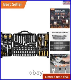 207-Piece Mechanic Tool Kit for Automotive Repairs SAE & Metric