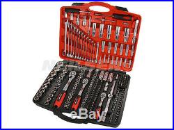 219 PC Socket Set Ratchet Handle Wrench Tool Spanners 1/4 3/8 1/2 Drive