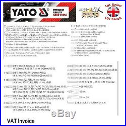 225pcs Ratchet Socket Set 1/2 1/4 3/8 Tools Toolbox YT-38941 Professional YATO