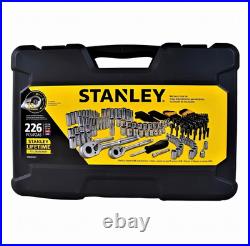 226pc Stanley Mechanics Tool Set SAE/Metric Sockets Ratchet Hard Case STMT81527