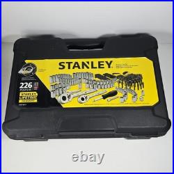226pc Stanley Mechanics Tool Set SAE/Metric Sockets Ratchet Hard Case STMT81527
