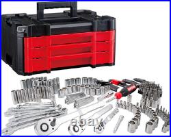 230PCS Mechanics Tool Set Socket Wrench Kit SAE Metric with Toolbox
