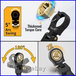 23 PCS Flex Head Ratcheting Wrench Set Metric and Standard & SAE with Color Ring