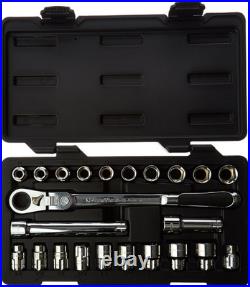 23 Piece 3/8 Drive Pass-ThruT 6 Point Standard Sae/Metric Mechanics Tool Set