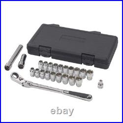 23-Piece 3/8 Drive Pass-ThruT Mechanics Tool Set SAE/Metric Standard Tools