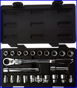 23 Piece 3/8 Drive Pass-Thru 6 Point Standard SAE/Metric Mechanics Tool Set 23 Piece 3/8 Drive Pass-Thru 6 Point Standard SAE/Metric Mechanics Tool Set